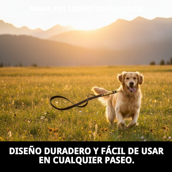 Ramal Piel Luxury 110 cm - Elegancia y Durabilidad para tu Mascota