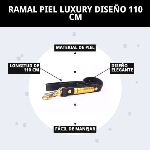 Ramal Piel Luxury 110 cm - Elegancia y Durabilidad para tu Mascota