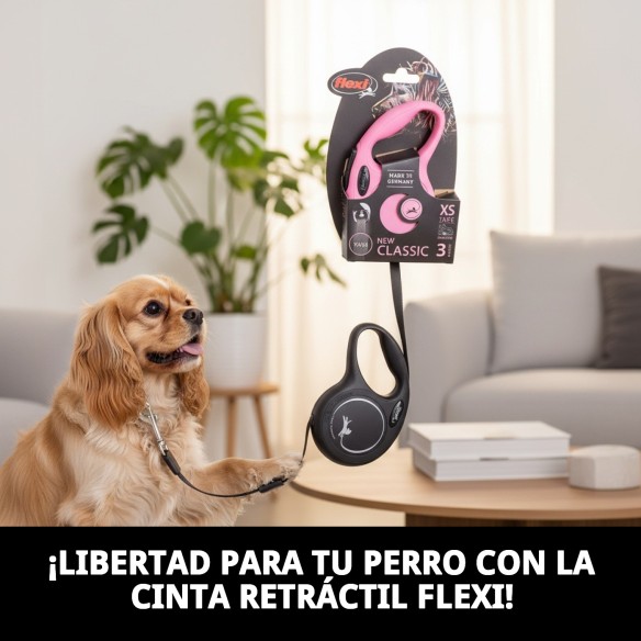 Correa Flexi New Classic XS 3M para paseos seguros y cómodos