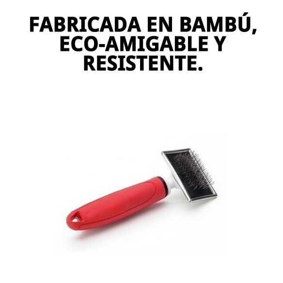 Carda Bambú Pequeña Moly Confort para Peluquería de Mascotas