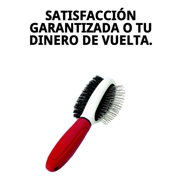 Cepillo Doble Púas Moly Confort para el Cuidado de Mascotas