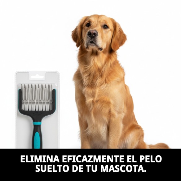 Rastrillo Quitapelo Grande Moly Confort para Mascotas