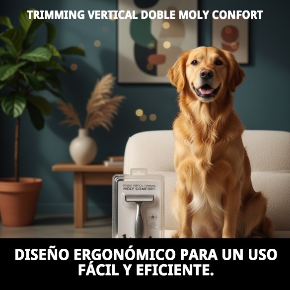Trimming Vertical Doble Moly Confort para Peluquería de Mascotas