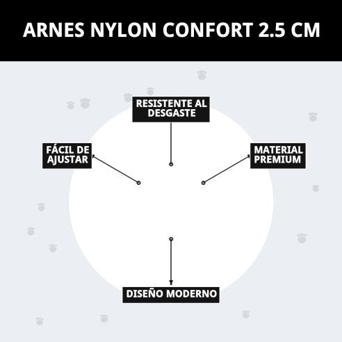 Arnés Nylon Confort 2.5 cm para Perros - Compra Online
