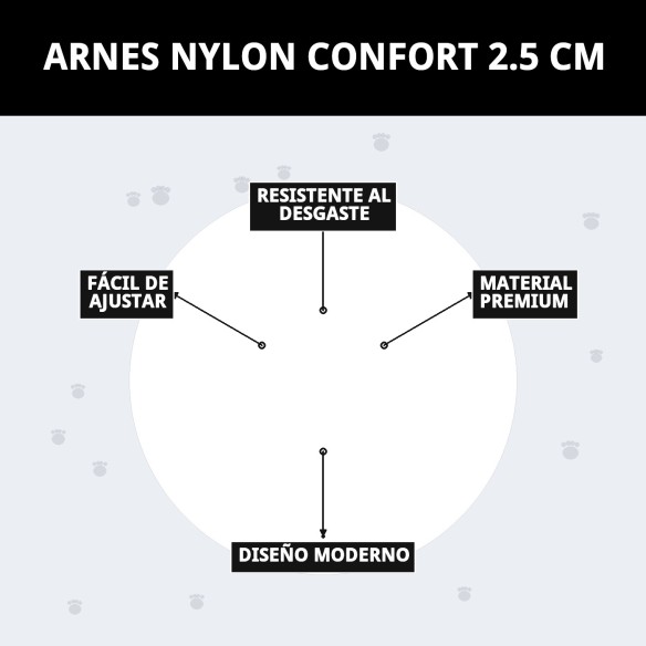 Arnés Nylon Confort 2.5 cm para Perros - Compra Online
