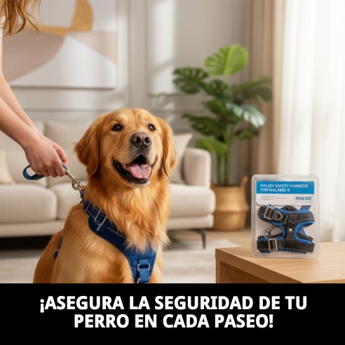 Arnés de Nylon Seguridad Paseo G para Mascotas