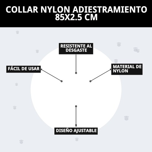 Collar de Nylon para Adiestramiento 85x2.5 cm - Calidad y Estilo