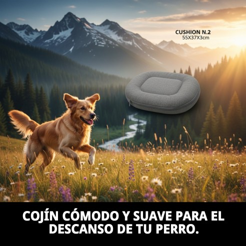 Cojín ovalado 55x37 cm para perros y gatos, desenfundable