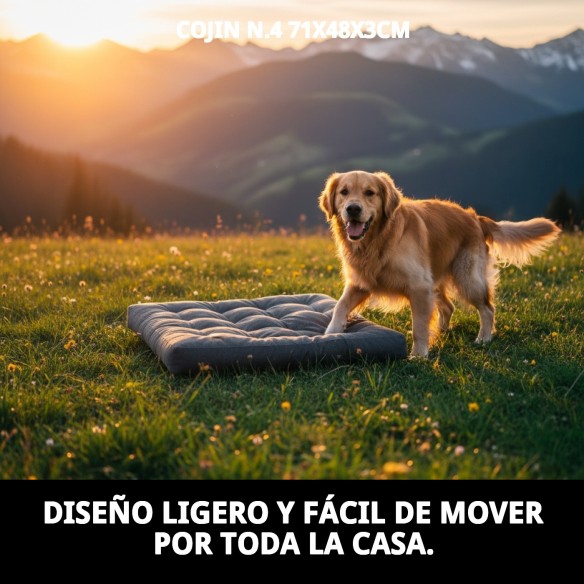 Cojín N.4 71x48x3cm para Mascotas - Confort y Estilo