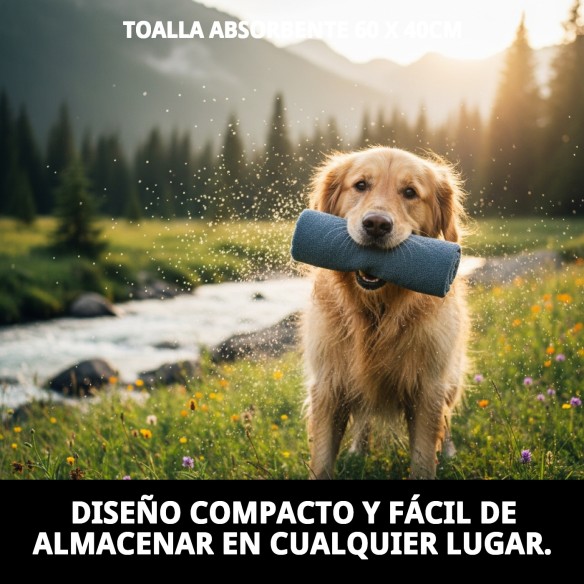 Toalla Absorbente para Mascotas 60x40 cm - Alta Calidad