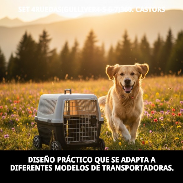 Set 4 Ruedas Gulliver 360 para Transportines y Accesorios