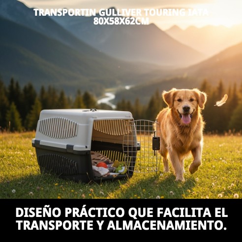 Transportín Gulliver Touring IATA 80x58x62 cm para Mascotas