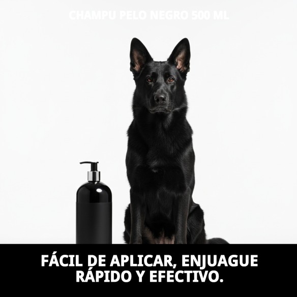 Champú Pelo Negro 500 ml - Brillo y Color Intenso para Perros
