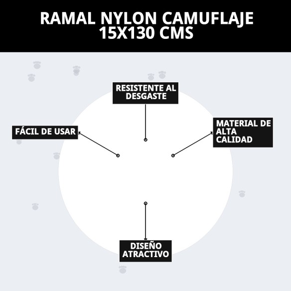 Ramal de Nylon Camuflaje 15x130 cm para tu mascota