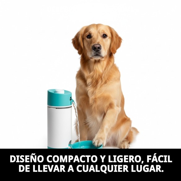 Bebedero de Viaje 500ml: Hidratación para tus Mascotas