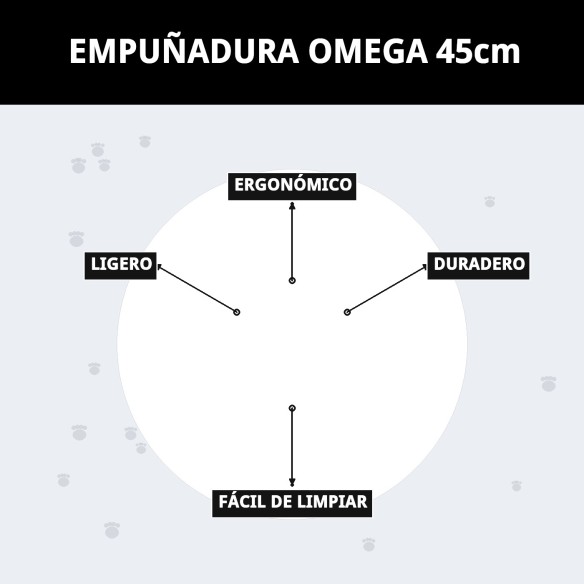 Empuñadura Omega 45cm: Comodidad y Estilo para Paseos