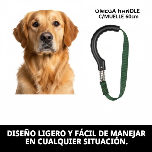 Empuñadura Omega C/Muelle 60cm para Mascotas de Calidad