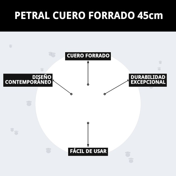 Petral de cuero forrado para perros - Comodidad y estilo