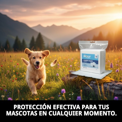 Moly Puppy Pads Grand: Empapadores Desechables para Mascotas