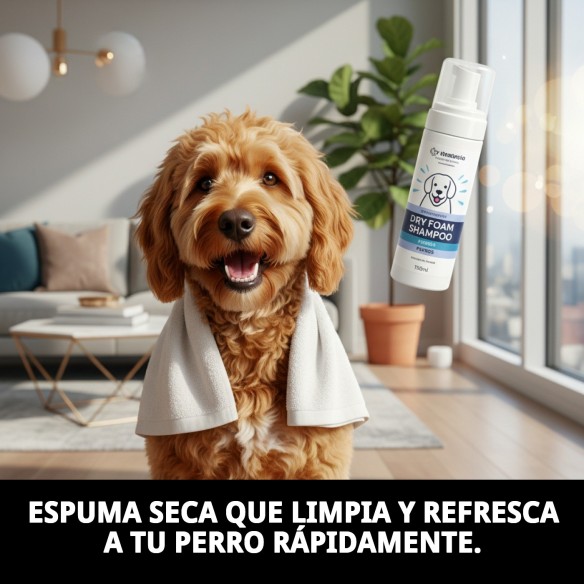 Champú Espuma en Seco 150ml para un Baño Rápido y Eficaz