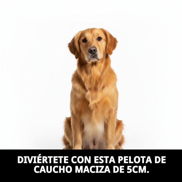 Pelota de Caucho Maciza para Perros - Diversión y Seguridad