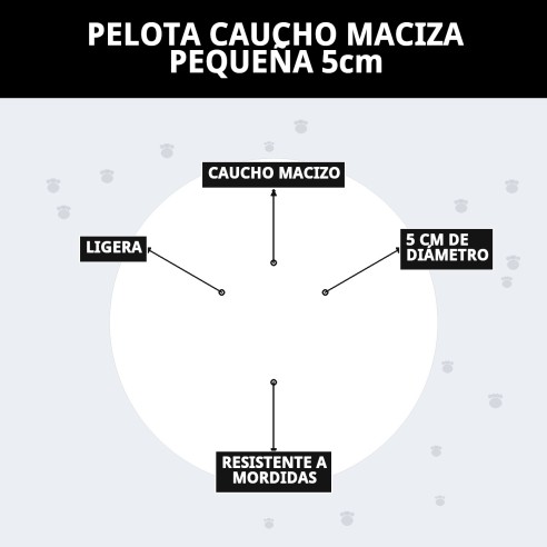 Pelota de Caucho Maciza para Perros - Diversión y Seguridad