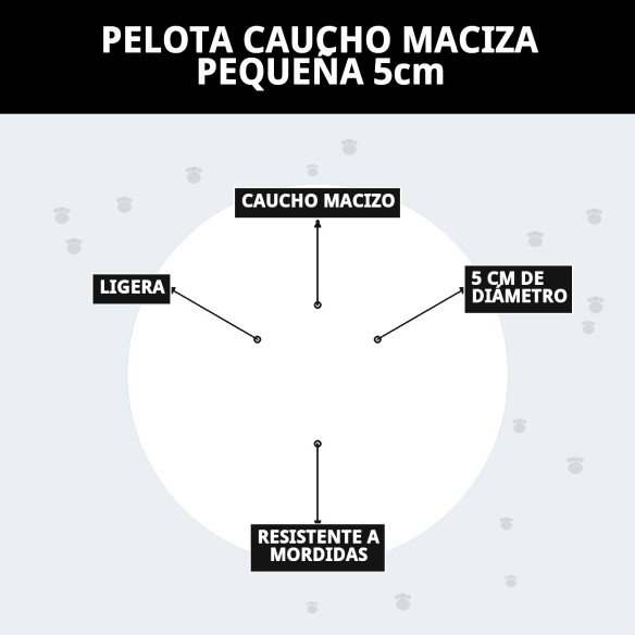 Pelota de Caucho Maciza para Perros - Diversión y Seguridad