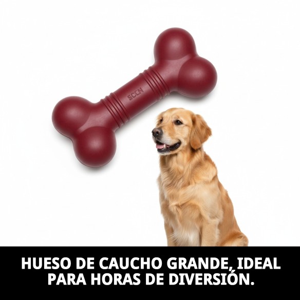 Hueso de Caucho Grande 20cm para Jugar y Morder