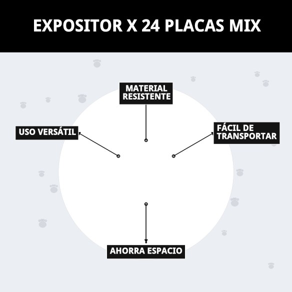 Expositor para 24 Placas Mix: Organiza tus Accesorios