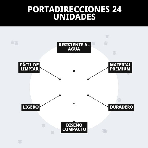 Portadirecciones 24 Unidades para tus Mascotas - Accesorios Útiles