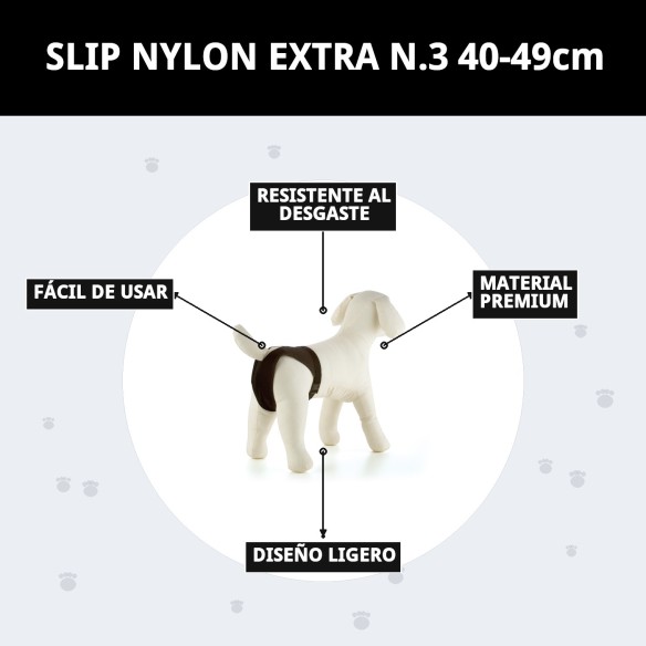 Slip Nylon Extra para Perros de 40-49cm - Confort y Limpieza