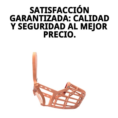 Bozal Cesta de Cuero y Plástico N.3 para Mascotas