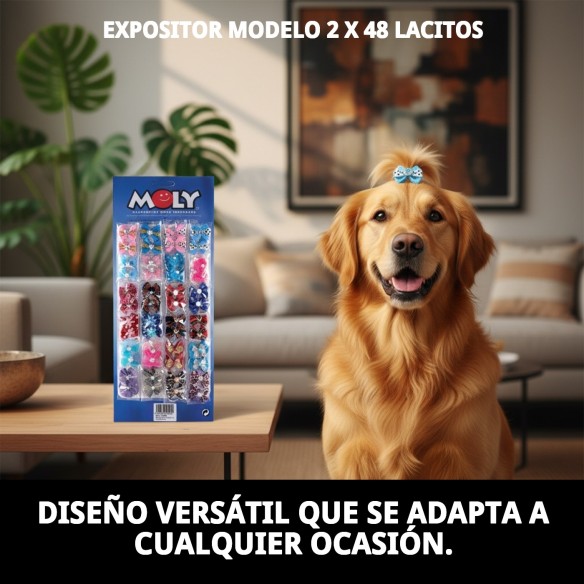 Expositor Modelo 2 x 48 Lacitos para Mascotas - ¡Viste a tu Mejor Amigo!