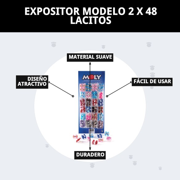 Expositor Modelo 2 x 48 Lacitos para Mascotas - ¡Viste a tu Mejor Amigo!