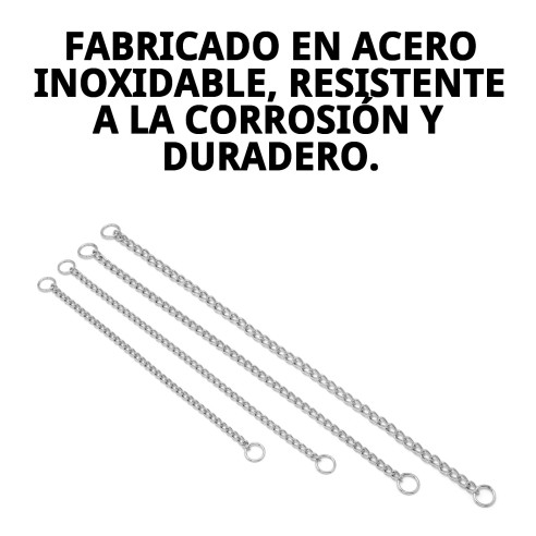 Collar Cadena Cromada 45cm x 3,5mm para tu mascota