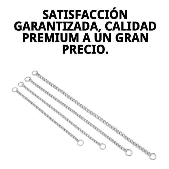 Collar Cadena Cromada 45cm x 3,5mm para tu mascota