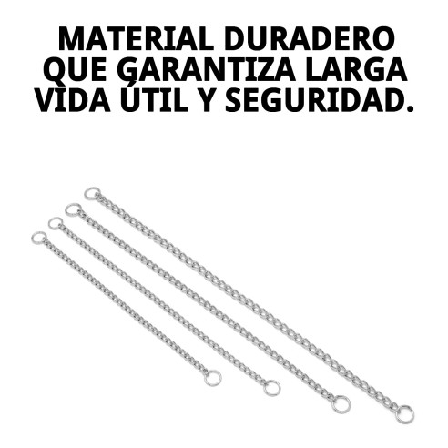 Collar Cadena Cromada 55cm x 3,5mm para Mascotas