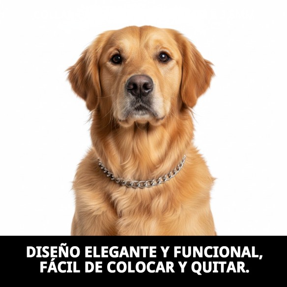 Collar Cadena Cromada 55cm x 3,5mm para Mascotas