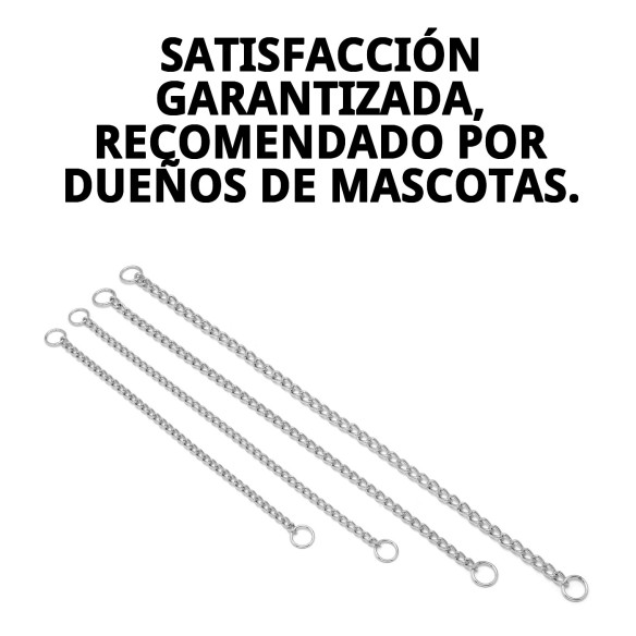 Collar Cadena Cromada 55cm x 3,5mm para Mascotas