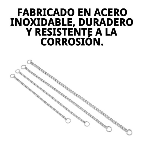 Collar de Cadena Cromada para Perro 75cm x 4mm