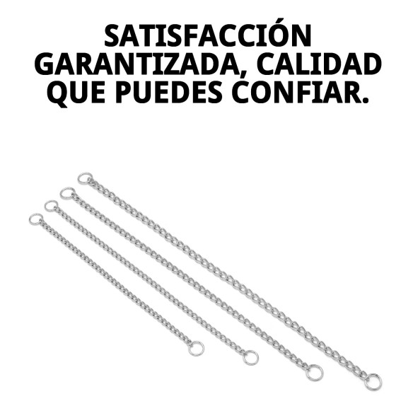 Collar de Cadena Cromada para Perro 75cm x 4mm