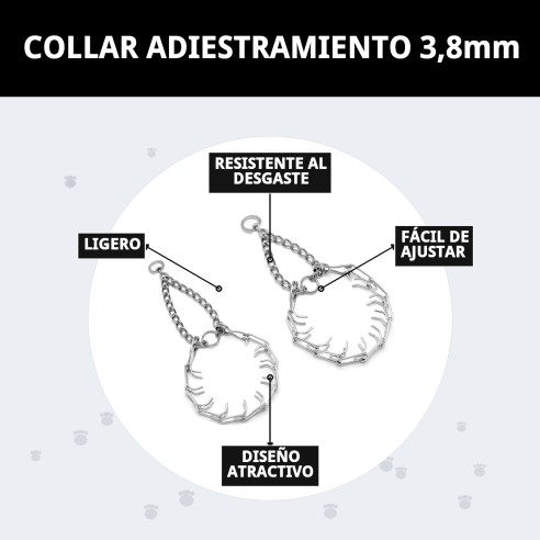 Collar Adiestramiento 3,8mm - Eficaz y Cómodo para tu Mascota