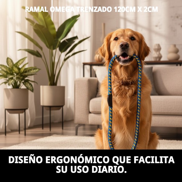 Ramal Omega Trenzado 120cm - Resistente y Cómodo para tu Mascota