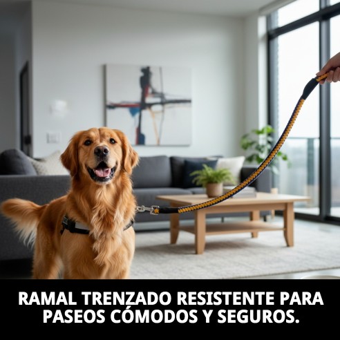 Ramal Omega Trenzado 60cm para pasear a tu perro