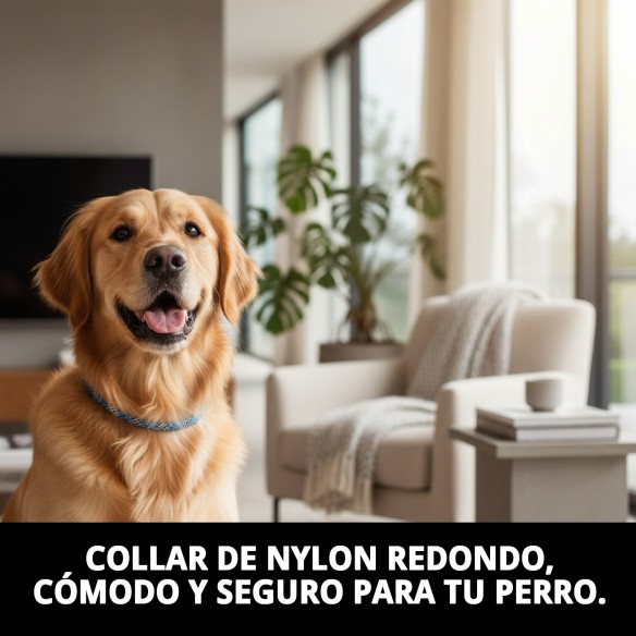 Collar de Nylon Redondo 40cm x 8mm para Mascotas