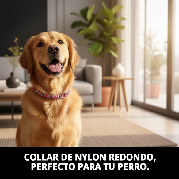 Collar de Nylon Redondo 45cm x 8mm para Mascotas