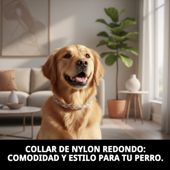 Collar de Nylon Redondo 60cm x 13mm para Mascotas