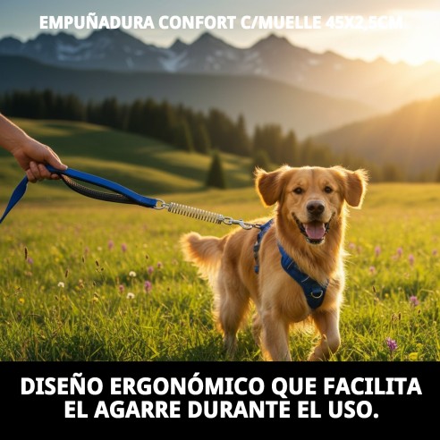 Empuñadura Confort con muelle para perros grandes 45x2.5cm
