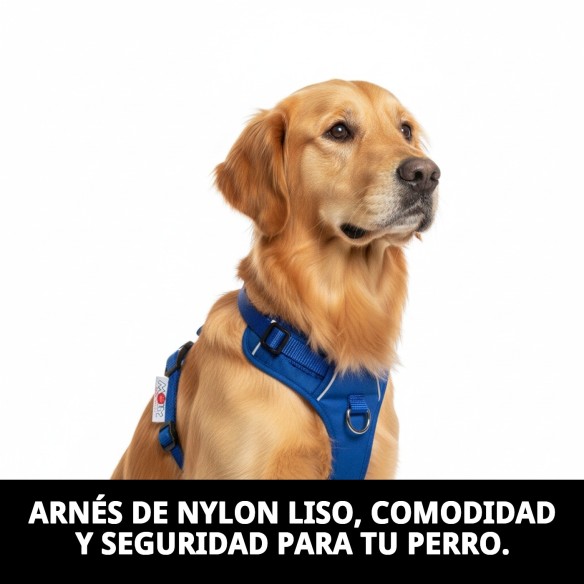 Arnés de Nylon Liso para Perros 30-50cm - Comodidad y Seguridad