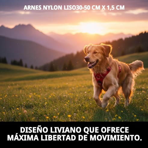 Arnés de Nylon Ajustable para Perros - Comodidad y Seguridad